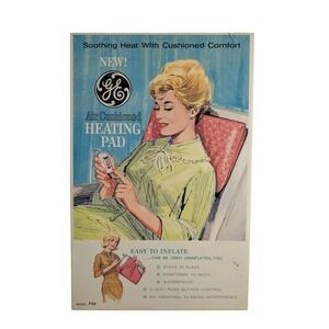 GE Air Cushioned Heating Pad Unisex OS Orange Vintage Model P39‎ 3-Heat Tested